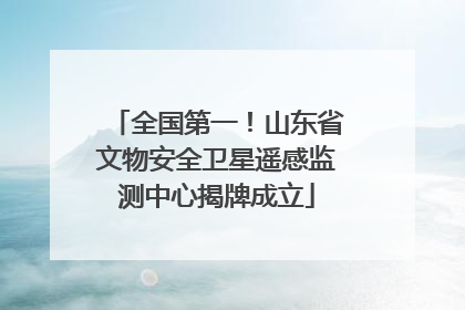 全国第一！山东省文物安全卫星遥感监测中心揭牌成立