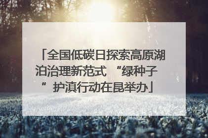 全国低碳日探索高原湖泊治理新范式 “绿种子”护滇行动在昆举办