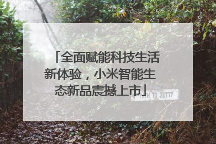 全面赋能科技生活新体验，小米智能生态新品震撼上市