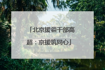 北京援疆干部高超：京援筑同心