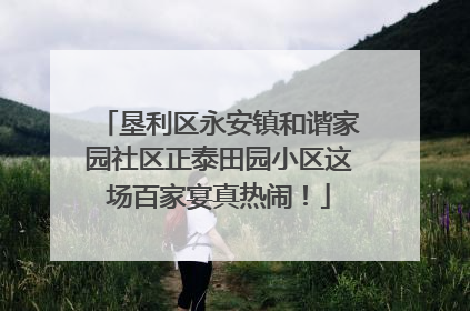 垦利区永安镇和谐家园社区正泰田园小区这场百家宴真热闹！