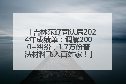 吉林东辽司法局2024年成绩单：调解2000+纠纷，1.7万份普法材料飞入百姓家！