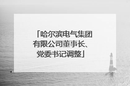 哈尔滨电气集团有限公司董事长、党委书记调整