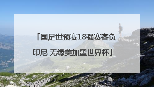 国足世预赛18强赛客负印尼 无缘美加墨世界杯