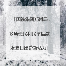国铁集团郑州局：多项便民利民举措激发夏日出游新活力