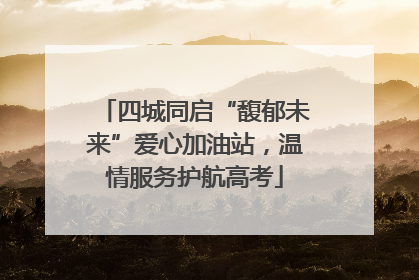 四城同启“馥郁未来”爱心加油站，温情服务护航高考