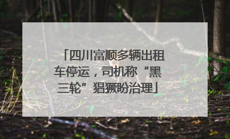 四川富顺多辆出租车停运，司机称“黑三轮”猖獗盼治理