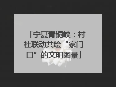 宁夏青铜峡：村社联动共绘“家门口”的文明图景