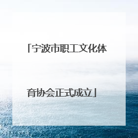 宁波市职工文化体育协会正式成立
