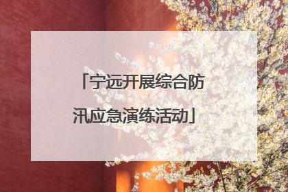 宁远开展综合防汛应急演练活动