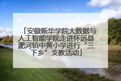 安徽新华学院大数据与人工智能学院走进怀远县淝河镇中黄小学进行“三下乡”支教活动