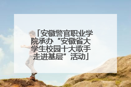 安徽警官职业学院承办“安徽省大学生校园十大歌手走进基层”活动