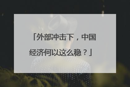 外部冲击下，中国经济何以这么稳？