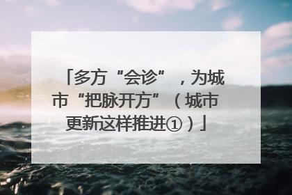 多方“会诊”，为城市“把脉开方”（城市更新这样推进①）