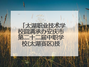 太湖职业技术学校圆满承办安庆市第二十二届中职学校(太湖赛区)技能大赛