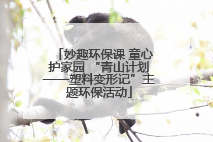 妙趣环保课 童心护家园 “青山计划——塑料变形记”主题环保活动