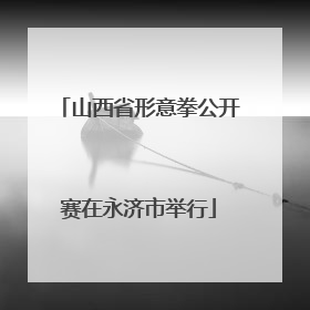 山西省形意拳公开赛在永济市举行
