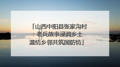 山西中阳县张家沟村：老兵故事浸润乡土 温情乡邻共筑国防情