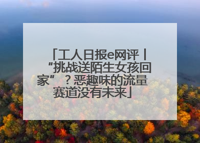 工人日报e网评丨“挑战送陌生女孩回家”？恶趣味的流量赛道没有未来
