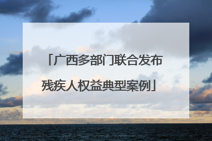 广西多部门联合发布残疾人权益典型案例