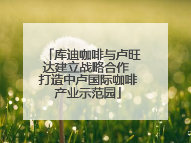 库迪咖啡与卢旺达建立战略合作 打造中卢国际咖啡产业示范园