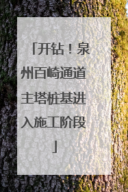 开钻！泉州百崎通道主塔桩基进入施工阶段