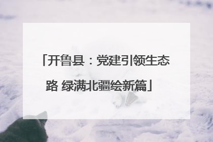开鲁县：党建引领生态路 绿满北疆绘新篇