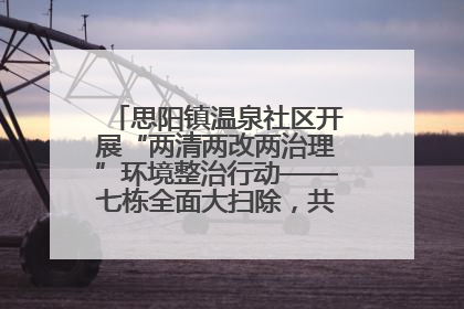 思阳镇温泉社区开展“两清两改两治理”环境整治行动——七栋全面大扫除，共建洁净家园