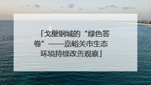 戈壁钢城的“绿色答卷”——嘉峪关市生态环境持续改善观察