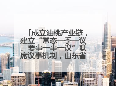 成立油桃产业链，建立“常态一季一议、要事一事一议”联席议事机制，山东省日照市莒县果庄镇——13个党小组“全周期”育果