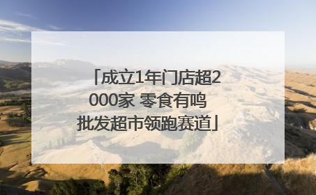 成立1年门店超2000家 零食有鸣批发超市领跑赛道