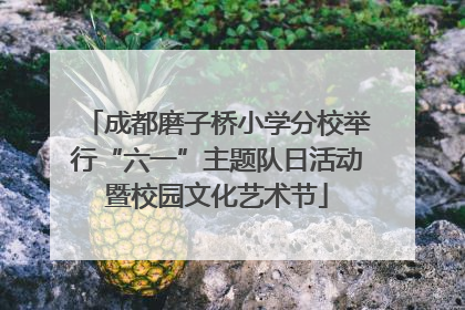 成都磨子桥小学分校举行“六一”主题队日活动暨校园文化艺术节