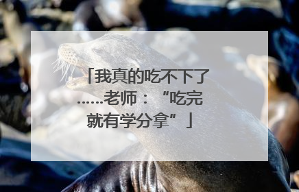 我真的吃不下了……老师：“吃完就有学分拿”