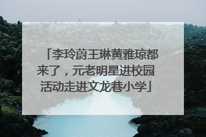 李玲蔚王琳黄雅琼都来了，元老明星进校园活动走进文龙巷小学