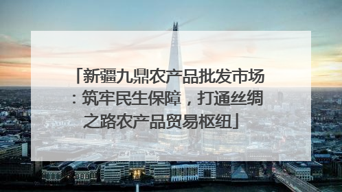 新疆九鼎农产品批发市场：筑牢民生保障，打通丝绸之路农产品贸易枢纽
