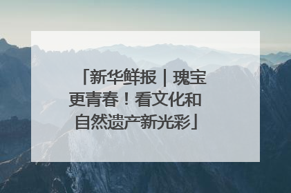 新华鲜报｜瑰宝更青春！看文化和自然遗产新光彩