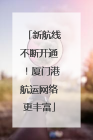 新航线不断开通！厦门港航运网络更丰富