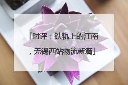 时评：铁轨上的江南，无锡西站物流新篇