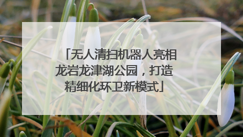 无人清扫机器人亮相龙岩龙津湖公园，打造精细化环卫新模式