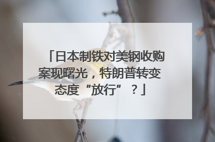 日本制铁对美钢收购案现曙光，特朗普转变态度“放行”？