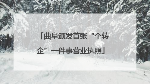 曲阜颁发首张“个转企”一件事营业执照
