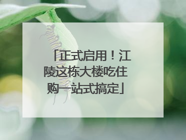 正式启用！江陵这栋大楼吃住购一站式搞定