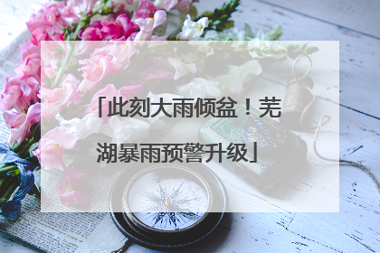 此刻大雨倾盆！芜湖暴雨预警升级