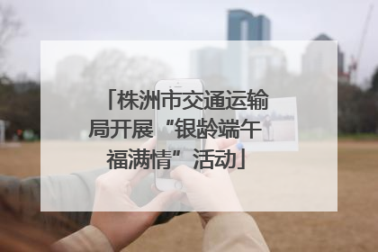 株洲市交通运输局开展“银龄端午福满情”活动
