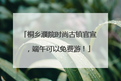 桐乡濮院时尚古镇官宣，端午可以免费游！