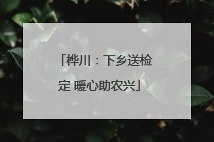 桦川：下乡送检定 暖心助农兴