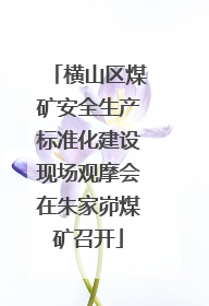 横山区煤矿安全生产标准化建设现场观摩会在朱家峁煤矿召开