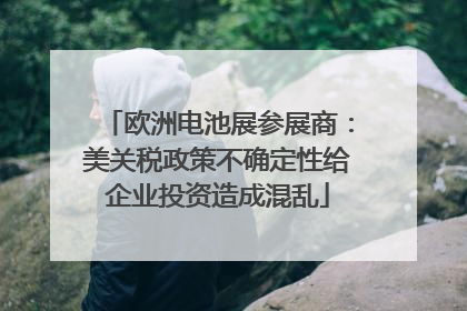 欧洲电池展参展商：美关税政策不确定性给企业投资造成混乱
