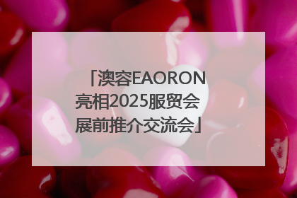 澳容EAORON亮相2025服贸会展前推介交流会
