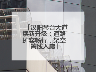 汉阳琴台大道焕新升级：道路扩容畅行，架空管线入廊